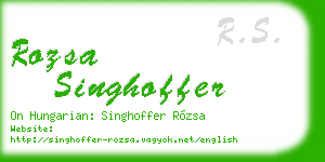 rozsa singhoffer business card